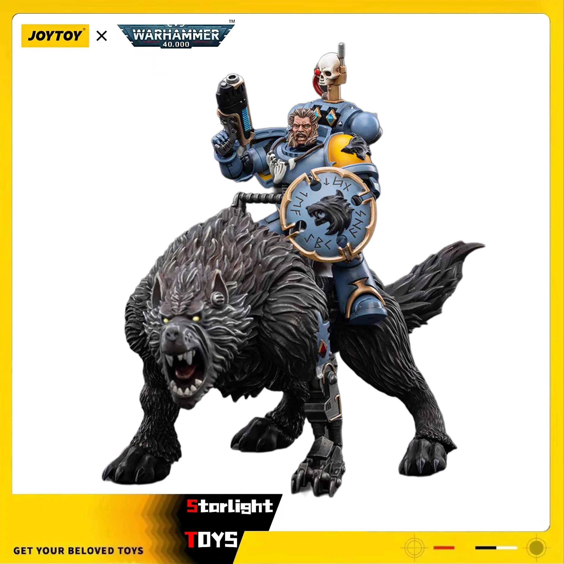 

【JOYTOY】Warhammer 40K Space Wolves Thunderwolf Cavalry Frode 1/18 Фигурка игрушки