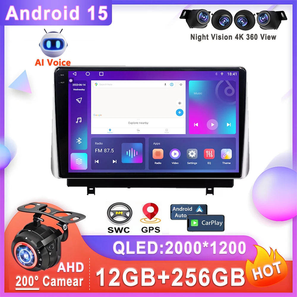 

Android 15 For Mazda 3 Axela 4 BP 2018 - 2023 Car Multimedia Stereo Player Auto Radio Navigation Head Unit Touch Screen GPS DVD