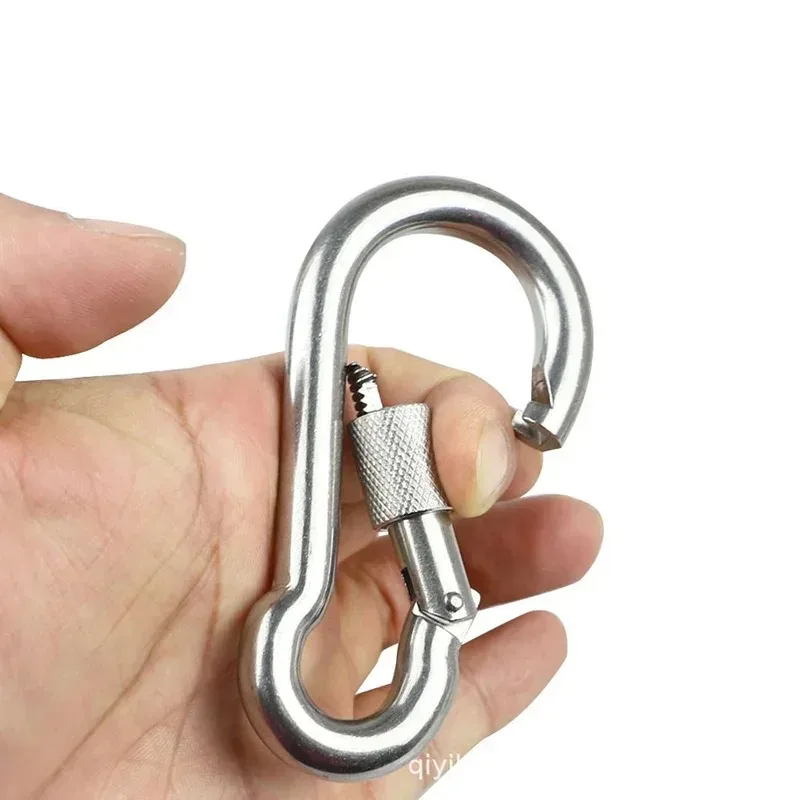 304 Stainless Steel Carabiners - Heavy Duty, Durable & Rust-Free Clips for Gym, Swing, Dog Leashes, Hammocks, Keychains