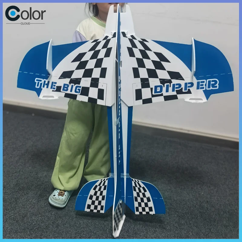 

2025 New 3d Mercury Blue And Black Electric Magic Board Fixed-Wing Shock-Resistant Remote Control Aircraft Kit/Pnp Package