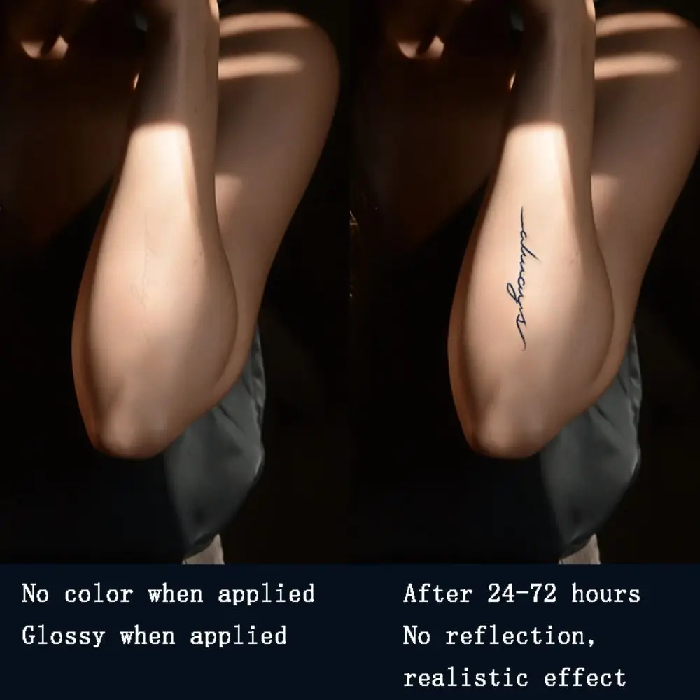 

2pcs Waterproof and Sweat-proof Semi-permanent Tattoo Stickers English Phrases Thumbnail Clavicle Stickers