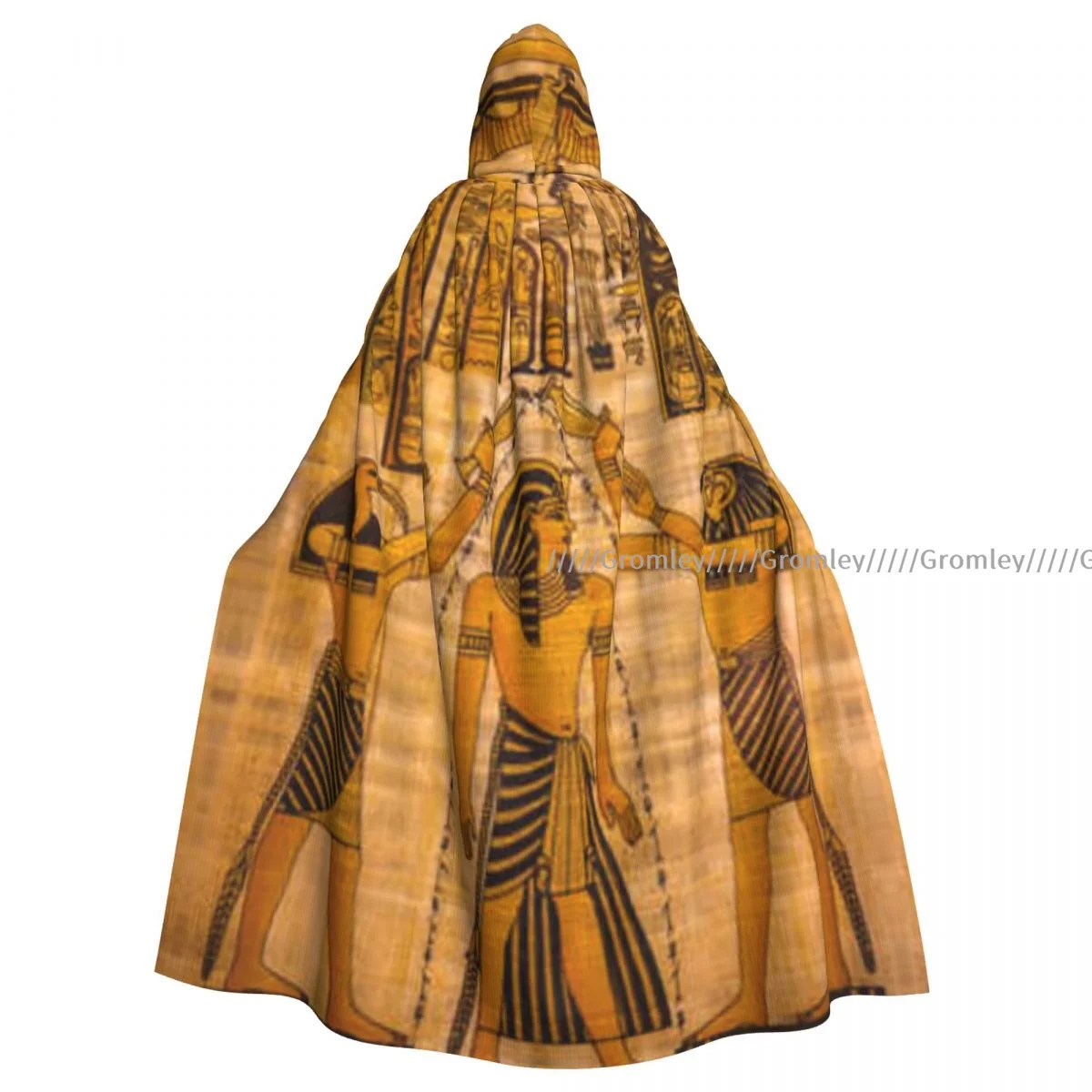 Witch Long Hooded Robe Egypt Old Papyrus Halloween Cloak Cosplay Costumes for Adult