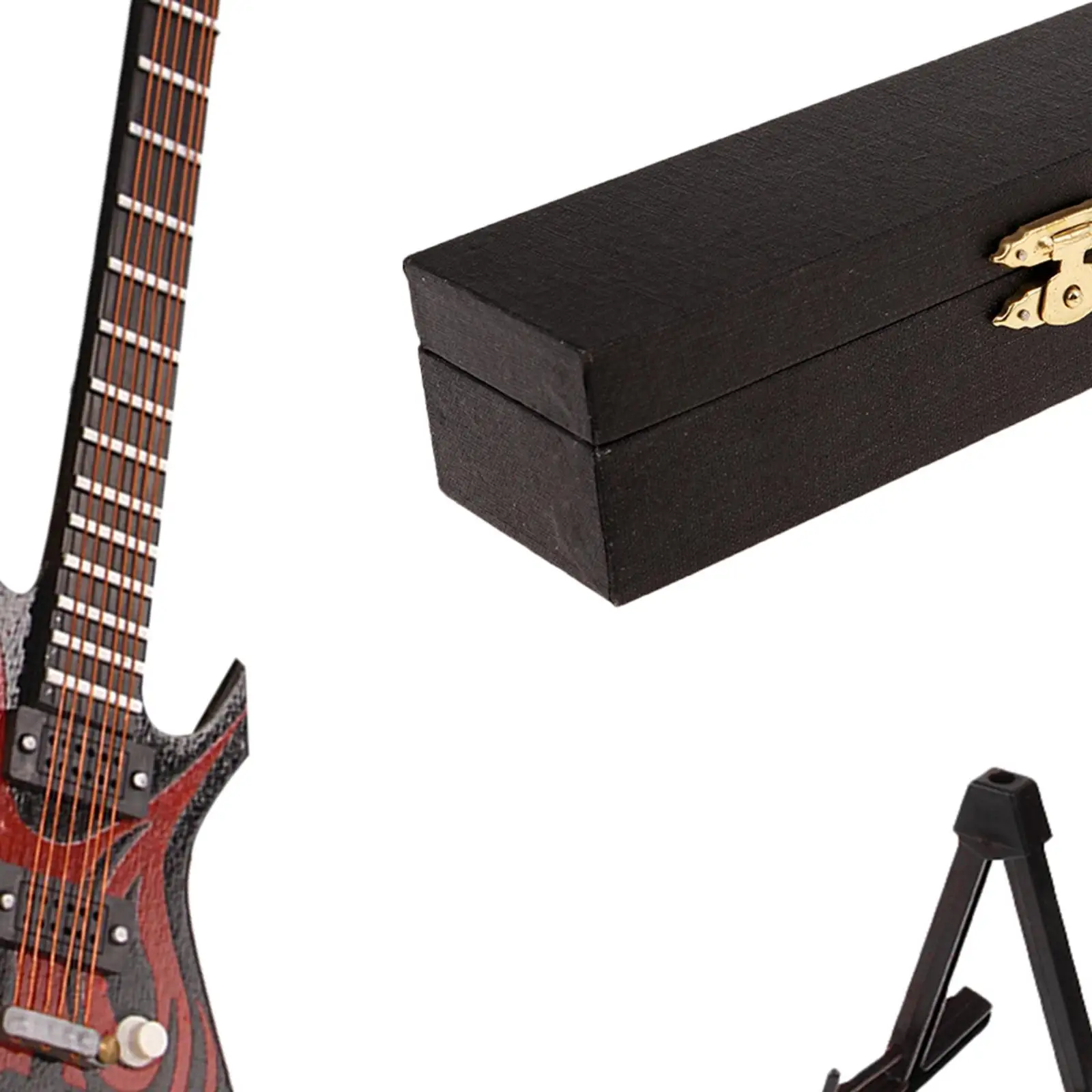 

Wooden Bass Model 1:6 Doll Room Musical Instruments Toys Scenery Home Supplies with Display Stand Decoration