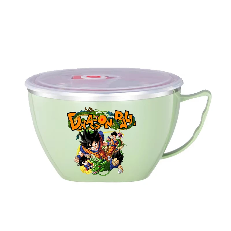 Dragones Ball Stainless Steel Insulated Lunch Box Food Container Bowl with Handle Soup Bowl Instant Noodle Mixing Bowl gift