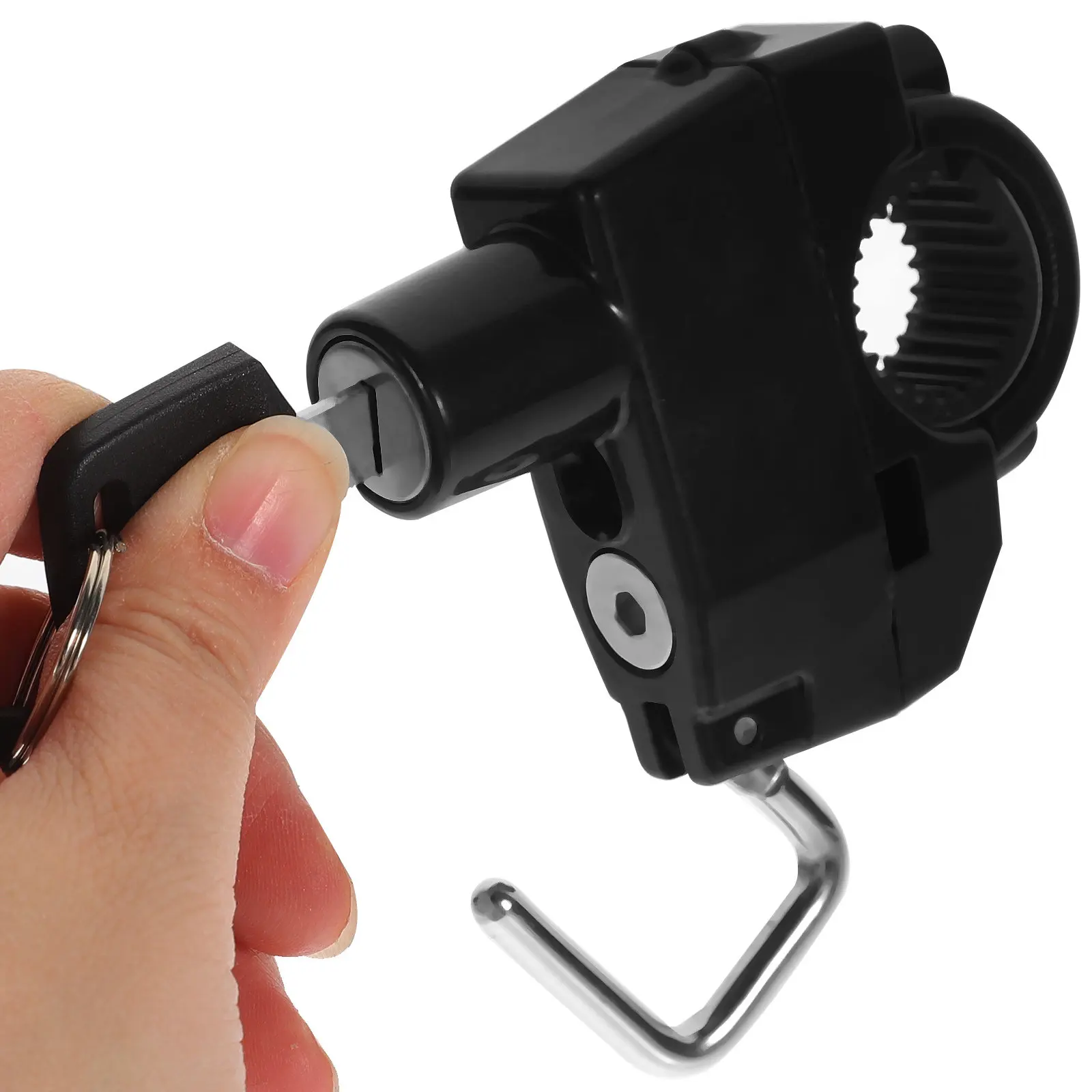 

Комплект из 1 шт. Прочный противоугонный замок для мотоцикла, скутера, велосипеда, велосипедных шлемов, из АБС-пластика, алюминия и силикона