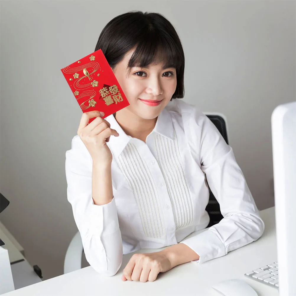

36pcs Red Envelope Large Size Paper Hongbao Lucky Money Pouch Cartoon Pattern Luck Money Bag Chinese New Year Gift