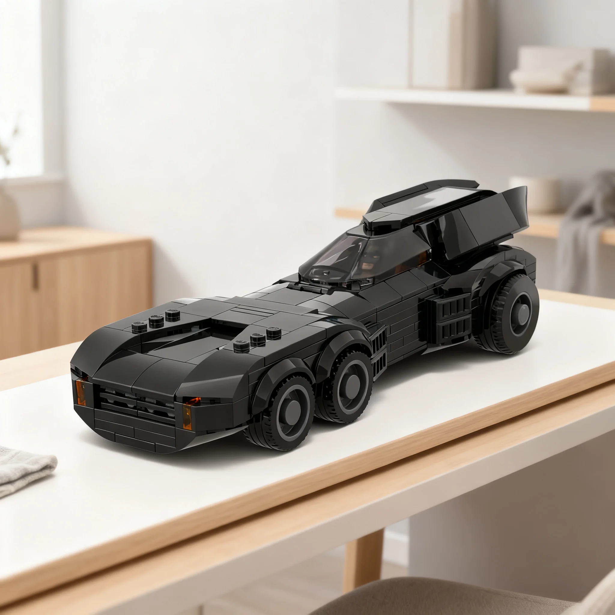 Image of 415-teiliges MOC Superhelden DCD Batman-inspiriertes Benutzerdefiniertes Batmobile Modell Bausteine Spielzeug Konstruktion Weihnachtsgeschenk Kinder Kreatives DIY