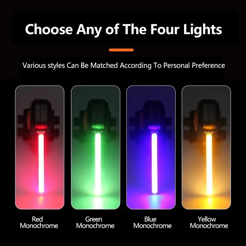 Luz trasera de bicicleta Feya, múltiples modos de iluminación, luz Led recargable por USB para bicicleta, luces traseras Flash para tija de sillín de bicicleta de montaña