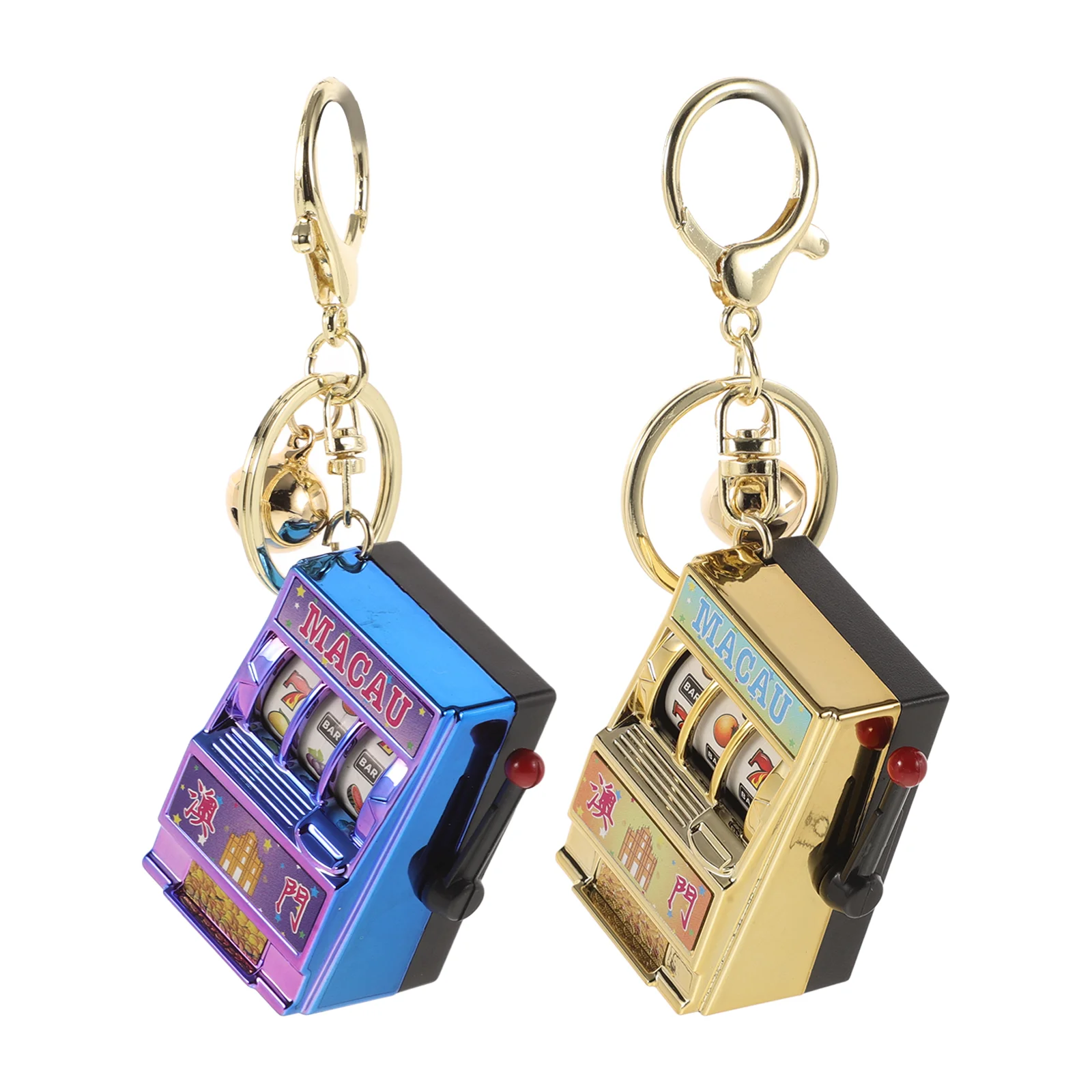 Slot Machine Keychain Birthday Cake Decor Claw Toy Piggy Bank Vegas Keyring Banks for Adults Halloween Party Favor