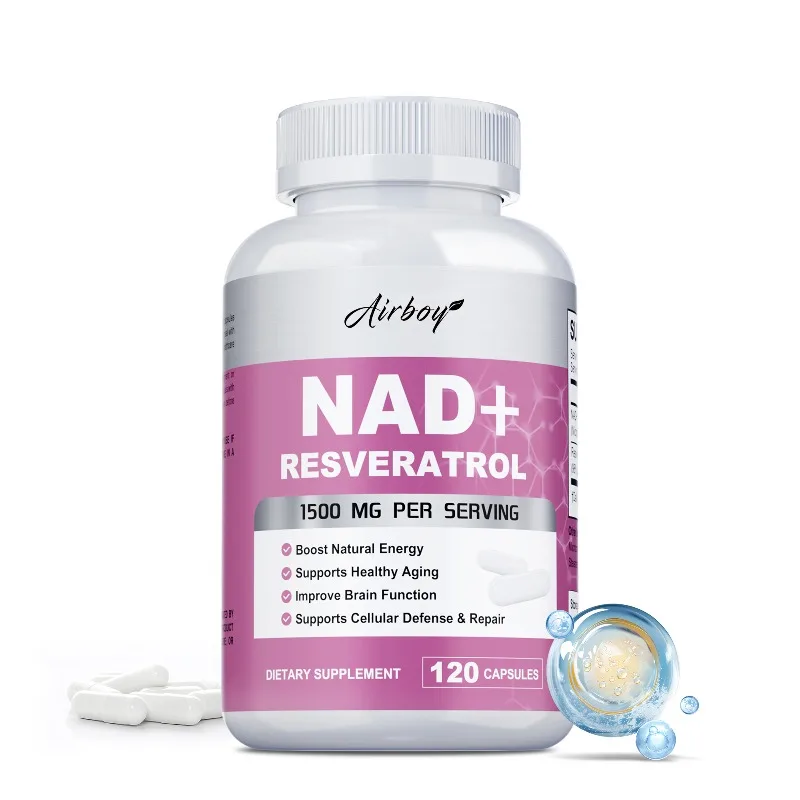 NAD + Resveratrol - Support Cell Repair and Energy, Increases Skin Elasticity, Anti-aging, Improve Dullness, Promote Skin Health
