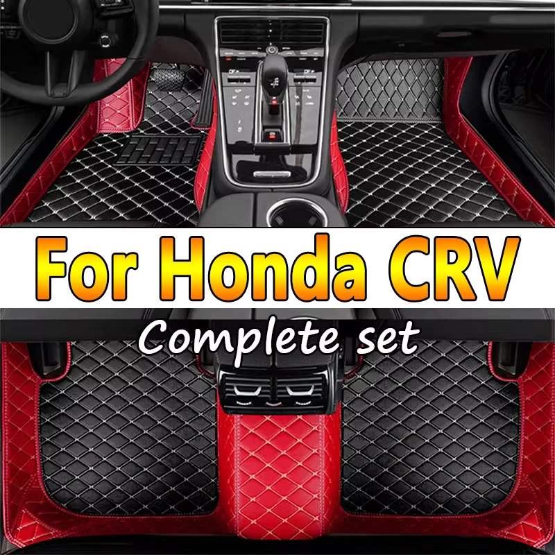 

Custom Automotive Car Floor Mats For Honda CRV 2007 2008 2009 2010 2011 Auto Luxury Leather Men Women Car Mats Full Coverage