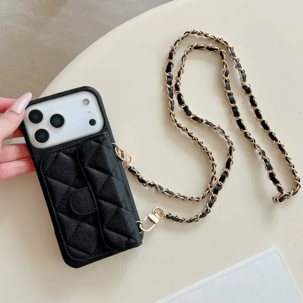 Skórzane etui typu portfel z przegródką na karty i paskiem do noszenia na ramieniu, przeznaczone do modeli iPhone 18, 17 Air, 16E, 16, 15, 14, 13 Pro Max Plus (bez logo). — zdjęcie produktu 6