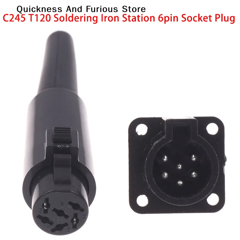 【TO】1/2Pcs JB-C245 T210 Soldering Iron Station Dedicated 6-Core Plastic Plugs & Sockets DIY Repair Accessories