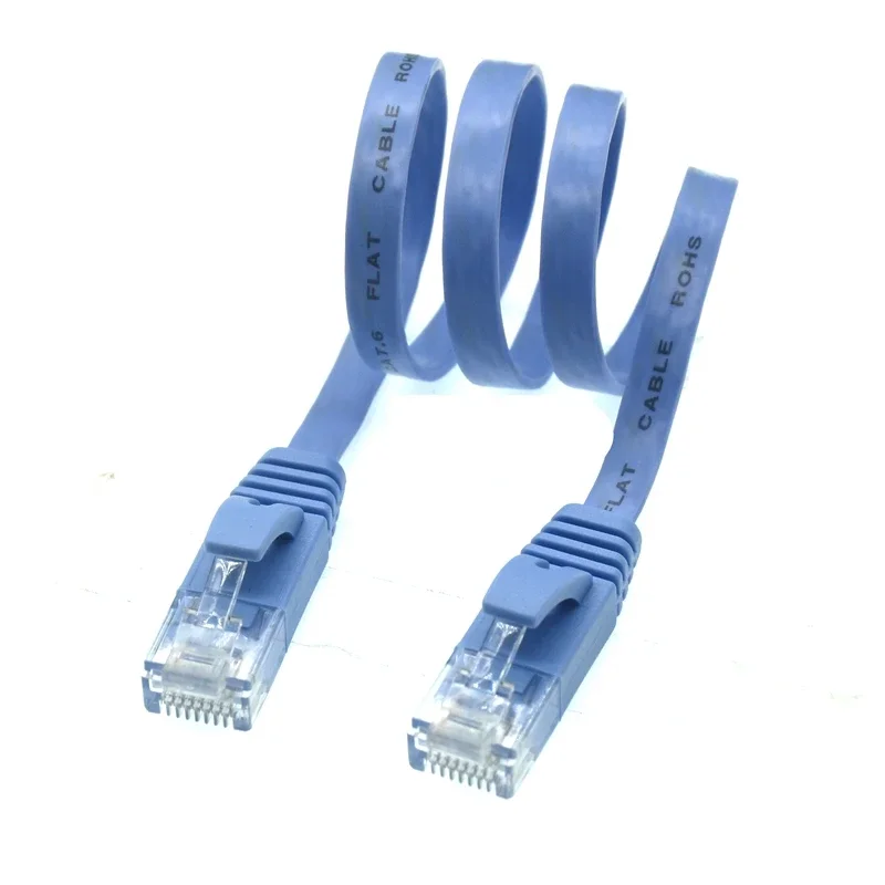 20cm 50cm 1m 3ft Krótki kabel CAT6 Płaski kabel sieciowy UTP Ethernet RJ45 Kabel Patch LAN Czarny Biały Niebieski Kolor 5m 10m 20m 30m