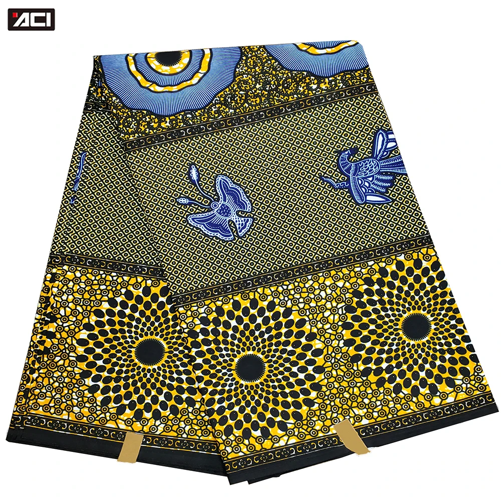 ACI New Arrivals 2024 Veritable Wax African Print Fabric New Fashion Veritable Real Wax African Ankara Fabrics 6 Yards/Piece