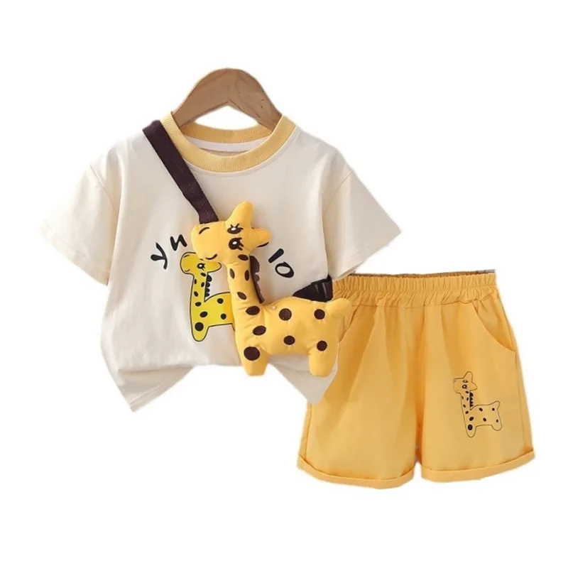 

New Summer Baby Girl Clothes Suit Children Boys T-Shirt Shorts 2Pcs/Sets Infant Clothing Toddler Casual Costume Kids Tracksuits