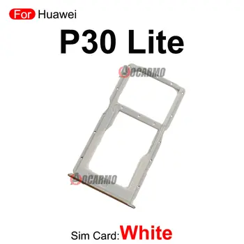 Držák SIM karty pro Huawei P30 Lite P30Lite, náhradní díly, modrá, černá, bílá 10 nejlepší prodej Slot pro SIM kartu pro Huawei P30 Lite - №8