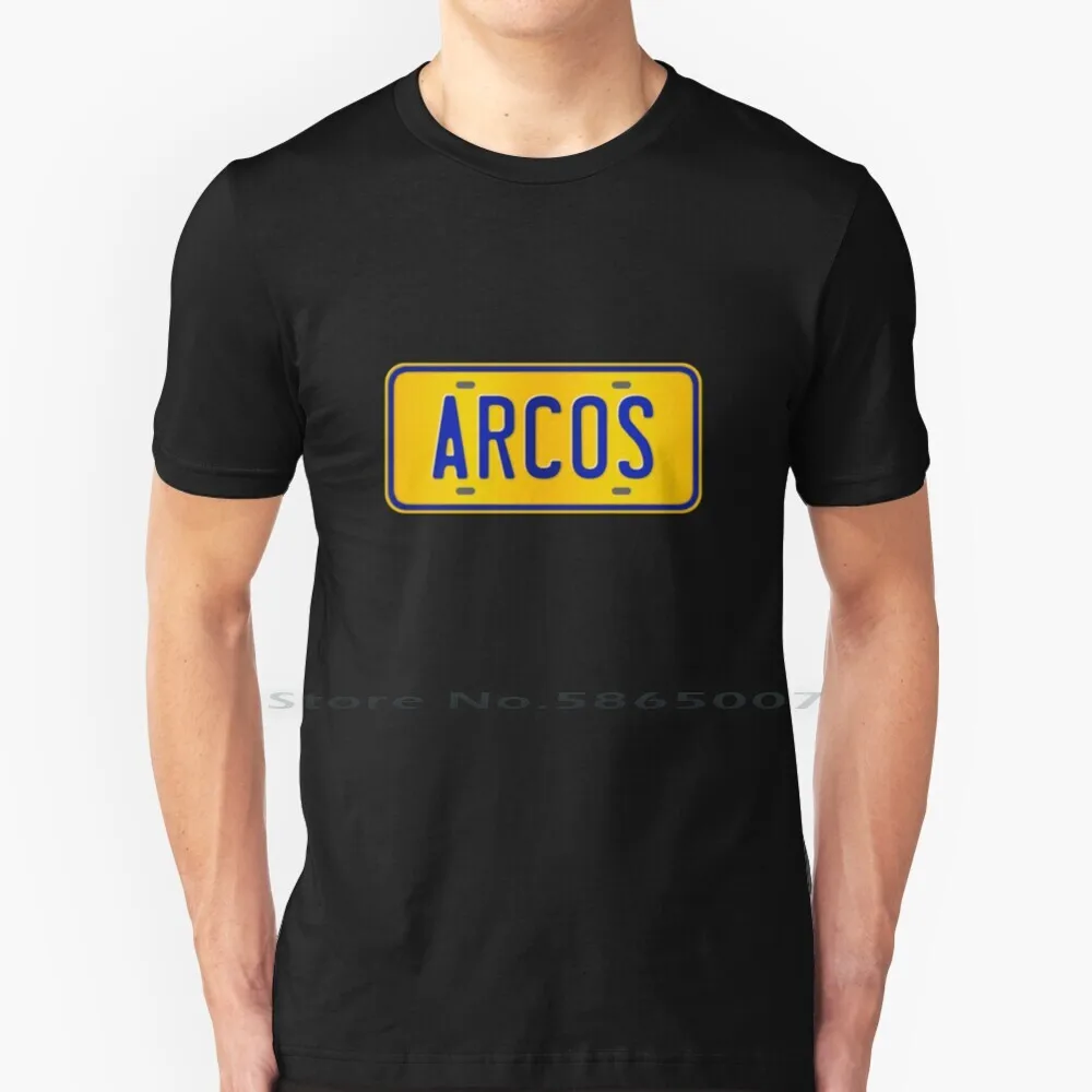 Arcos Name-Arcos Name Custom Number Plate Gift For Family Arcos Name T Shirt 100% Cotton Arcos Name Tag Arcos Nametag Arcos