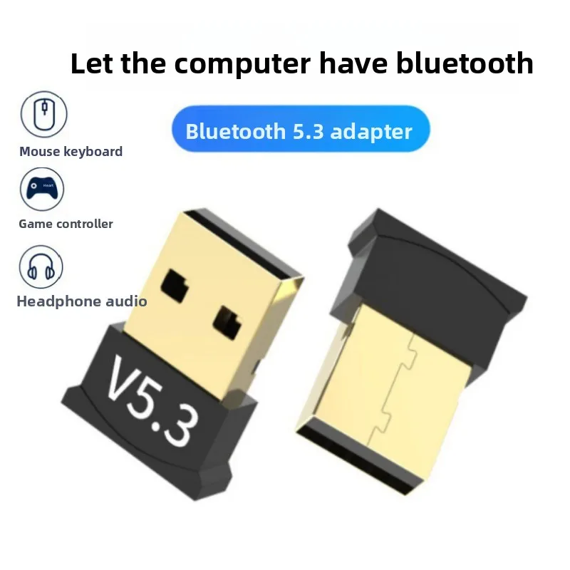 USB Drive-Free Bluetooth Adapter: Supports 5.3/4.0/5.1/5.4 & 5.0, Works As Wireless Transmitter Speaker for PC and Laptop
