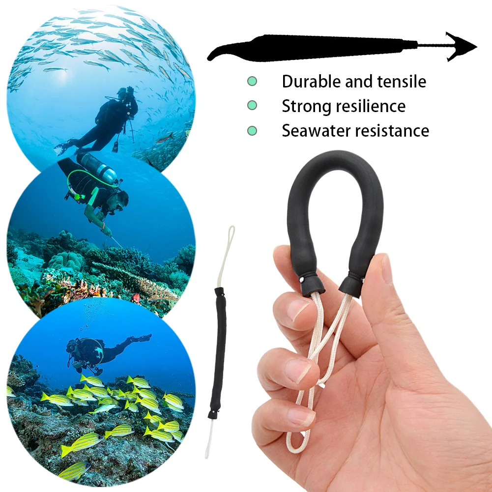 Rubber Spearfishing Shock Cord with Snap Swivel/Pigtail Swivel Spear Shockcord Spear Fishing Equipment for Avoiding Losing Catch