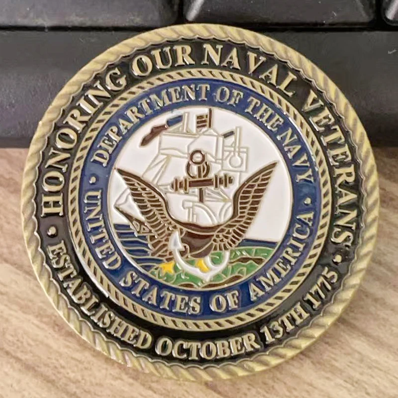 United States of America Department of The Navy Souvenir Coin Collectible Gift Challenge Coin Commemorative Coin
