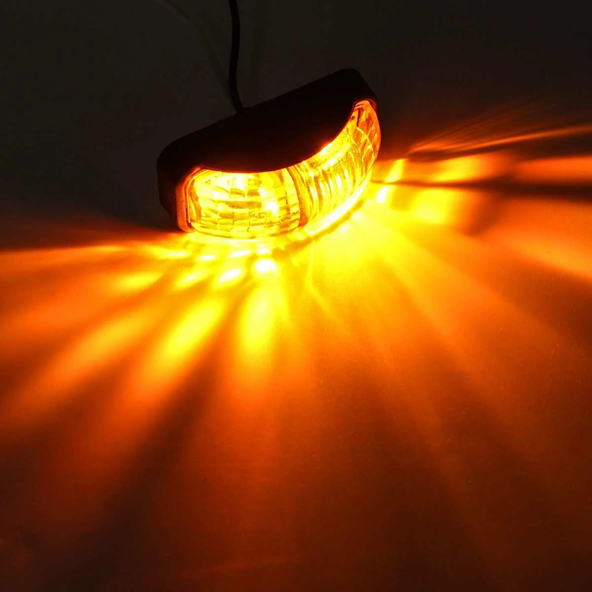 1/2x 12V-24V 2 SMD LED Car Auto Truck Trailer Side Marker Light Blinker Amber Indicator Led Lights Accessories DC10-30v