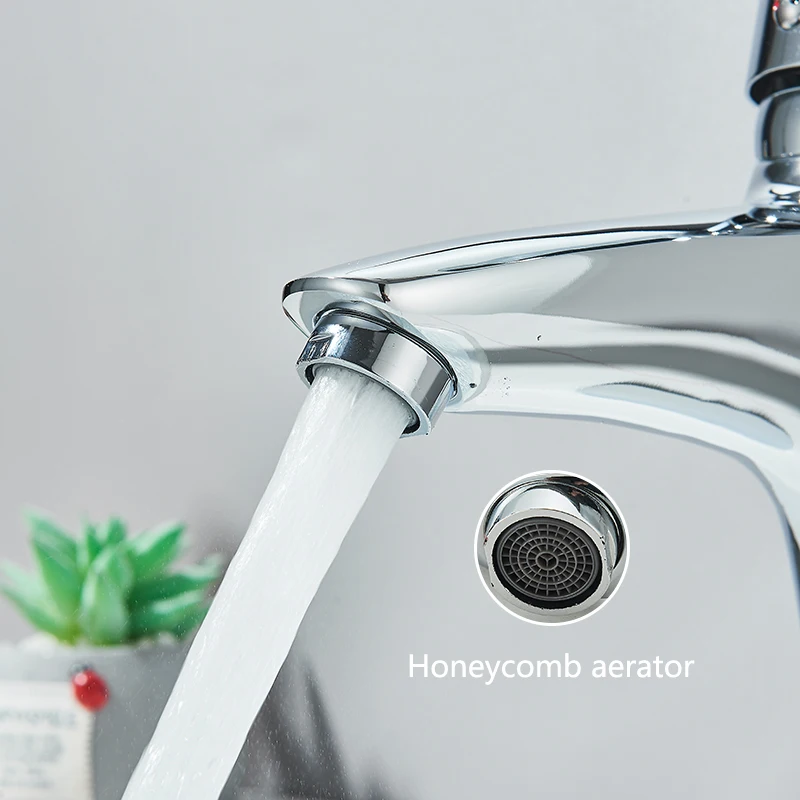 Wanmivezlo Zinc alloy Bathroom Faucet Hot and Cold Water Basin Faucest Face Wash Tap Deck Mounted Basin Mixer Water Taps