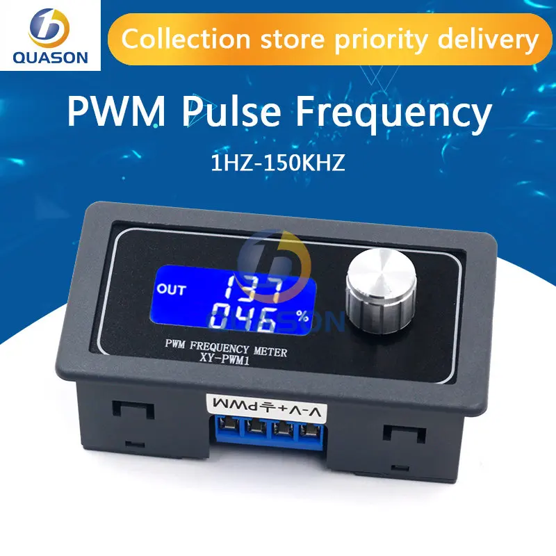 XY-PWM Signal Generator 1 Channel 1Hz-150KHz PWM Signal Generator Pulse Frequency Duty Cycle Adjustable Module LCD Display