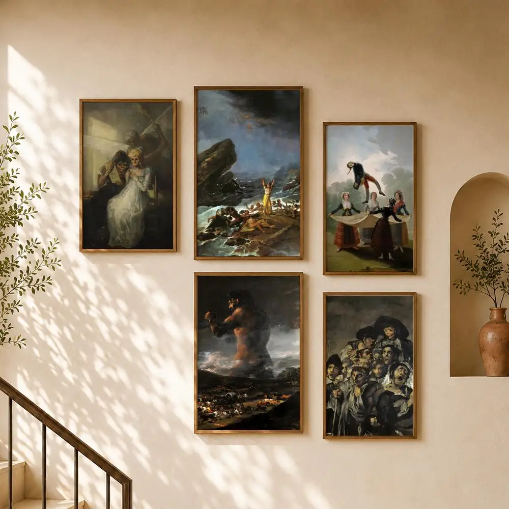 Artist Francisco Goya Romanticism Dark Poster PP Self Adhesive Home Garage Dorm Bar Wall Decor Aesthetic Retro Gift