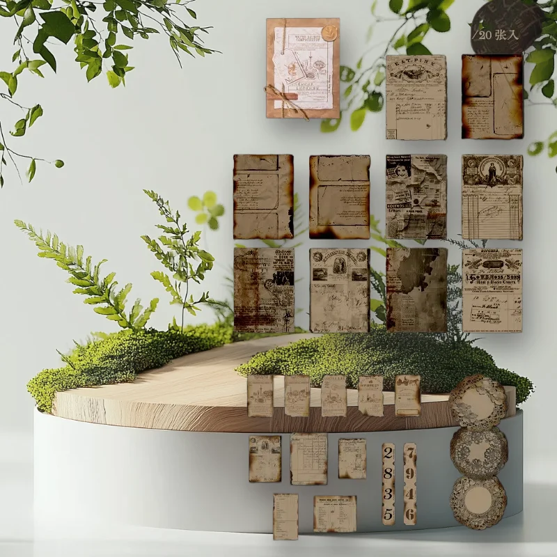 

90 Sheets Vintage Decorative Per Pack Layered Collage DIY Kit Yellowed Memories Series European