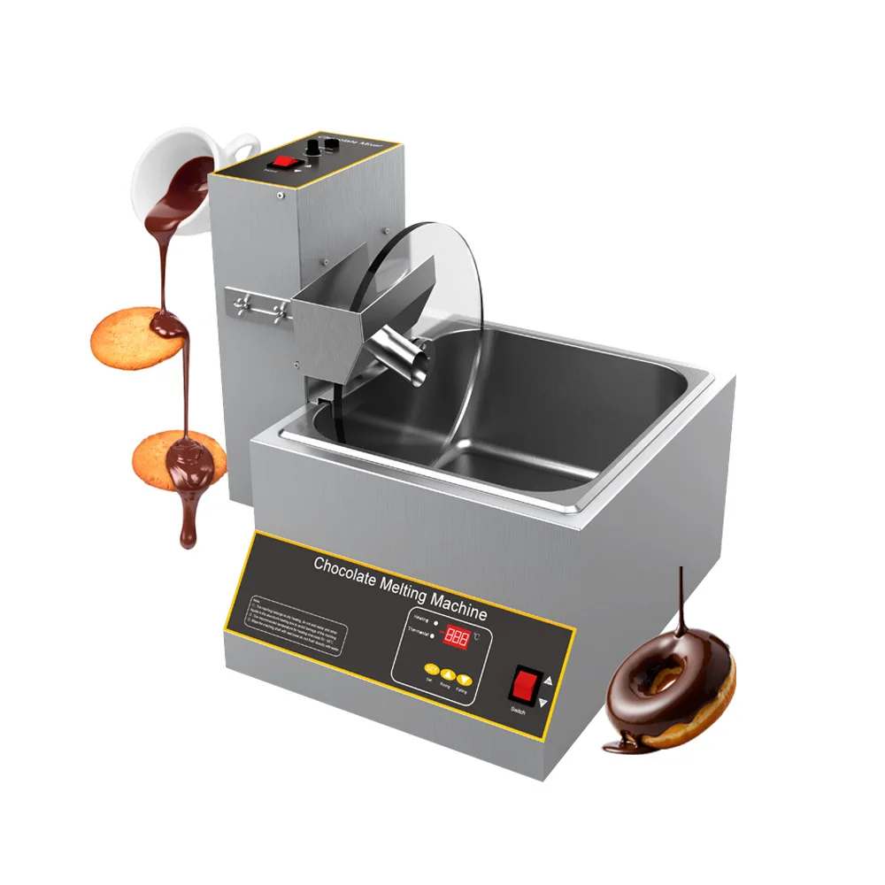 Commercial Automatic Chocolate Tempering & Enrobing Machine Multi-function Chocolate Melting Coating Machine