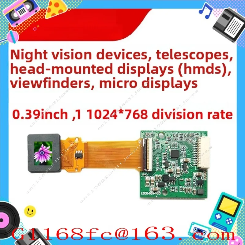 1024 * 768 Night Vision PVS31 Imaging 0.39 Inch Micro OLED Screen CVBS (AV)/HDMI Interface
