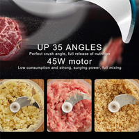 USB Electric Kitchen Blender 250Ml Mixer Portable  250Ml Mixer Food Chopper  Mini Vegetable Chili Meat Grinder Kitchen Tool A-B2