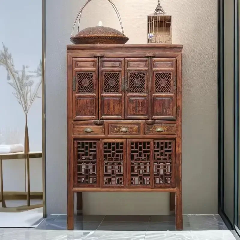 Satisfied with old Chinese furniture, old dining side cabinets, antique kitchen lockers, tea cabinets, solid wood against
