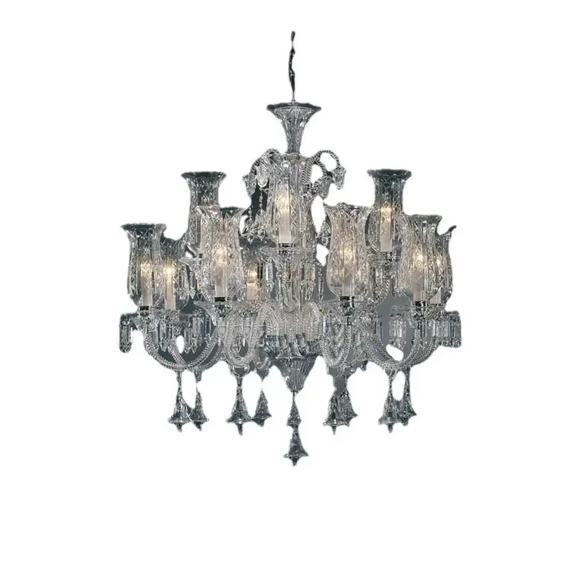 Modern Crystal Chandelier LED Pendant Light for Living Room Bedroom Dining Villa Hotel Luxury Atmosphere Decor