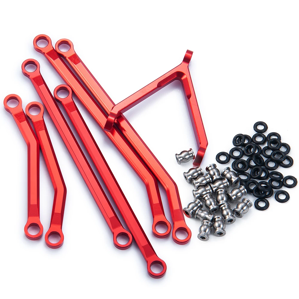 AXSPEED Aluminum High Clearance Chassis Links Set for Axial SCX24 90081 Deadbolt AX00004   1/24 RC Crawler Car Truck Model Parts