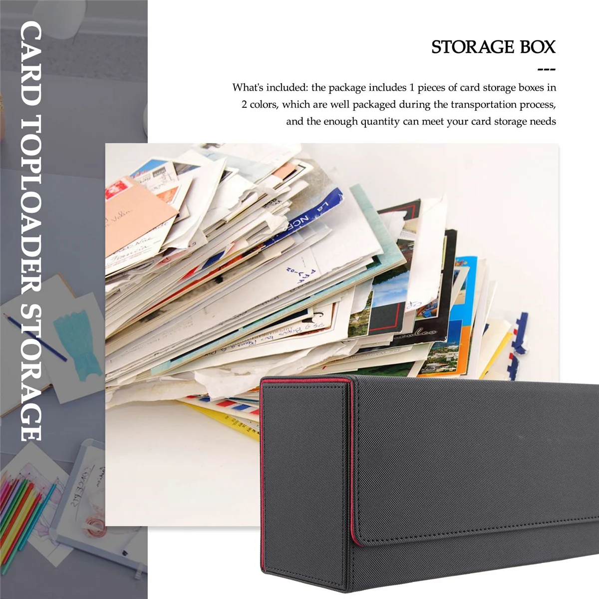 Card Toploader Storage,Trading Cards Holding Box for 300+ Cards for Magic Cards Baseball Cards Trading Cards