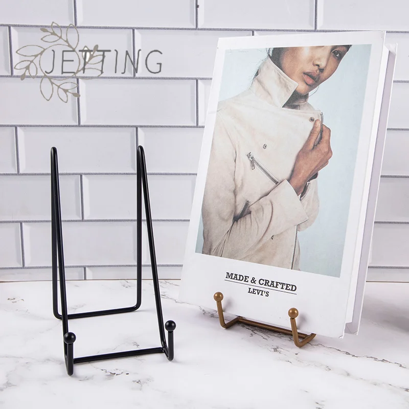 Hot 1pc Art Display Stands Storage Rack Metal Easel Stand For Photo Picture Frame Oil Painting Plate Book Organizer Shelf Holder