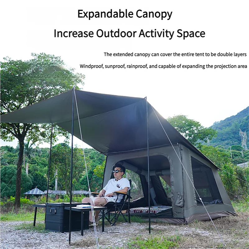 Luxury Waterproof Oxford Portable Glamping Tents Inflatable for Outdoor Use with One Bedroom Design China