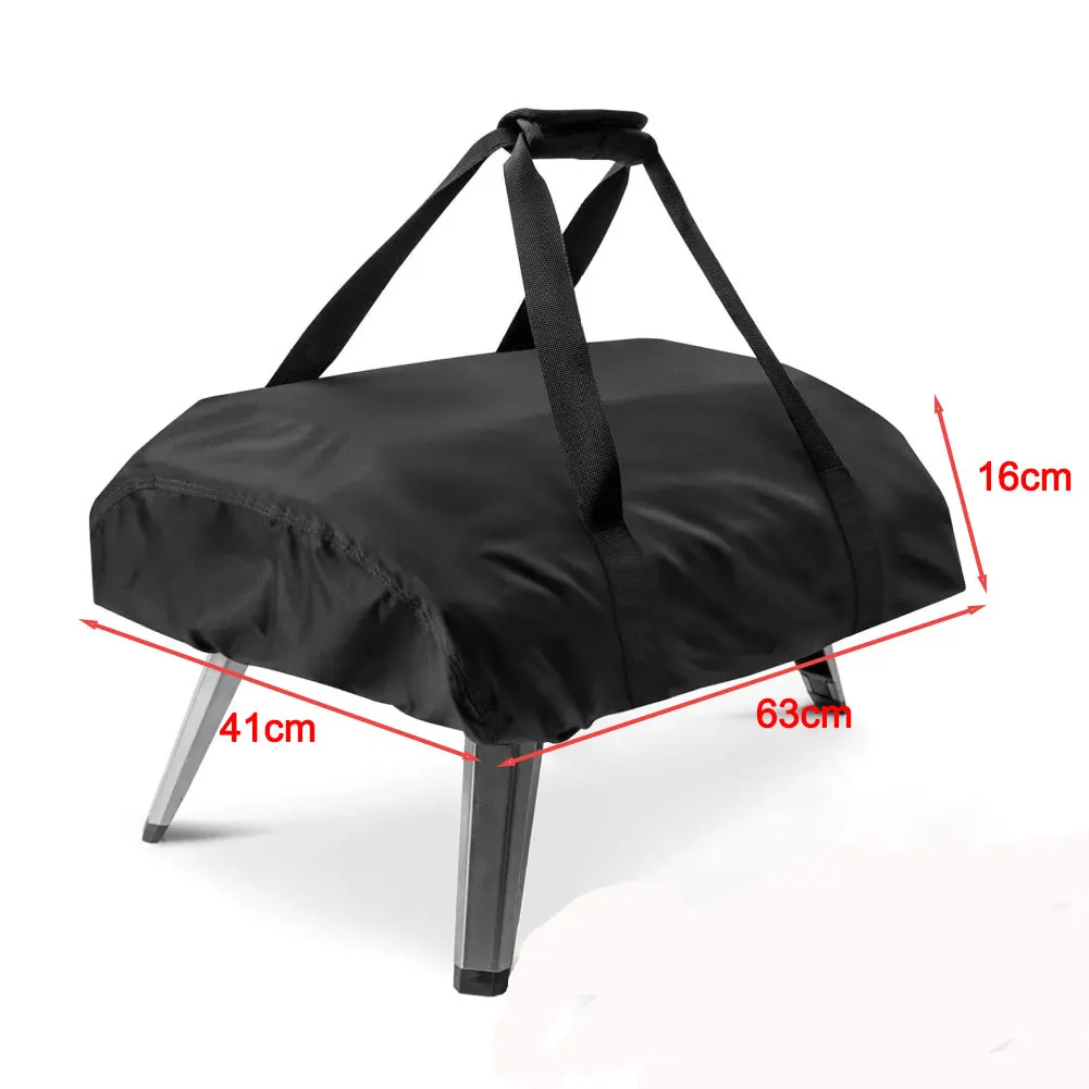 

210D Oxford Cloth Pizza Oven Cover Silver Coating Waterproof Design Convenient Handle Heavy Duty Waterproof Cover