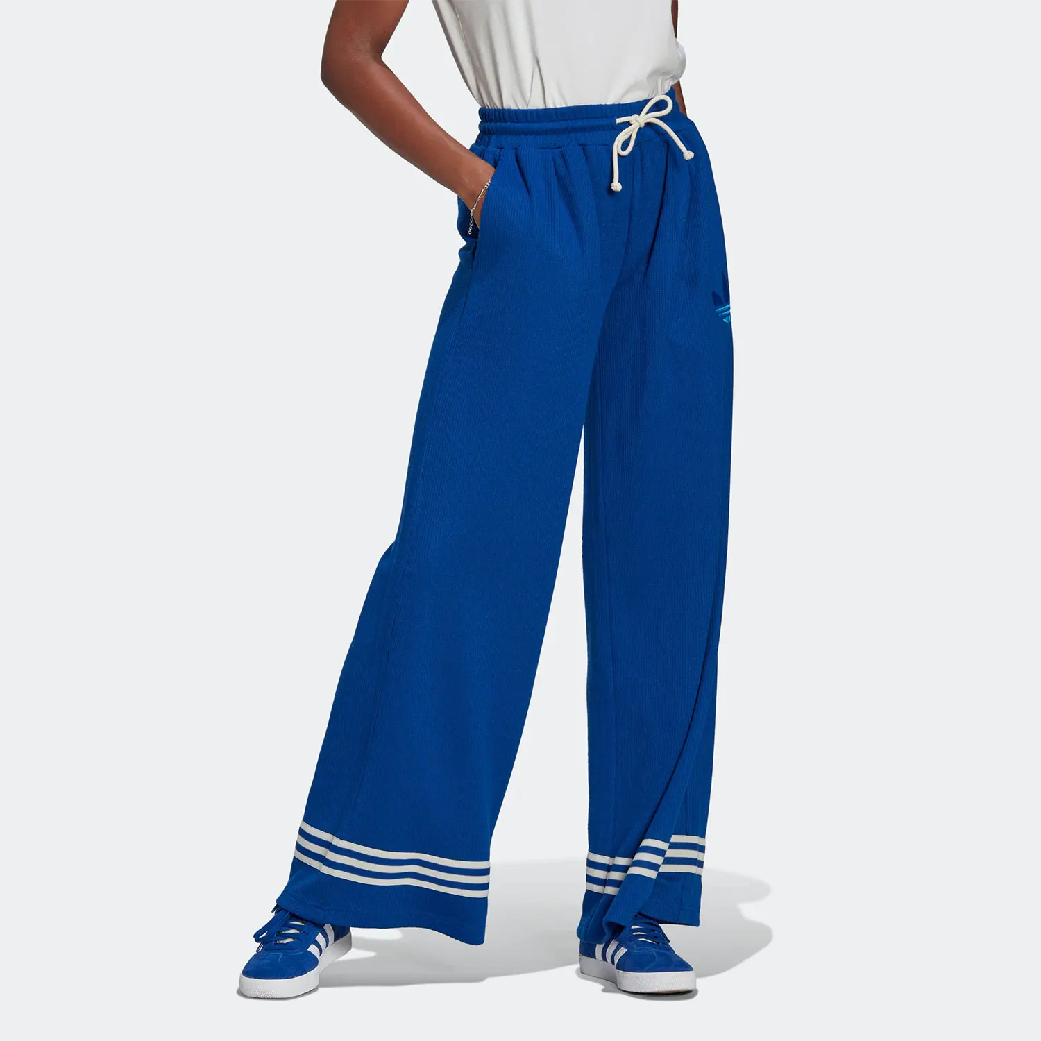 Adidas genuine clover retro loose women's sports wide leg pants IB2044