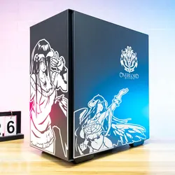 Overlord Anime Vinyl Stickers for PC Case,Japanese Cartoon Deor Decals for Atx Computer Chassis Skin,Hollow Out Sticker