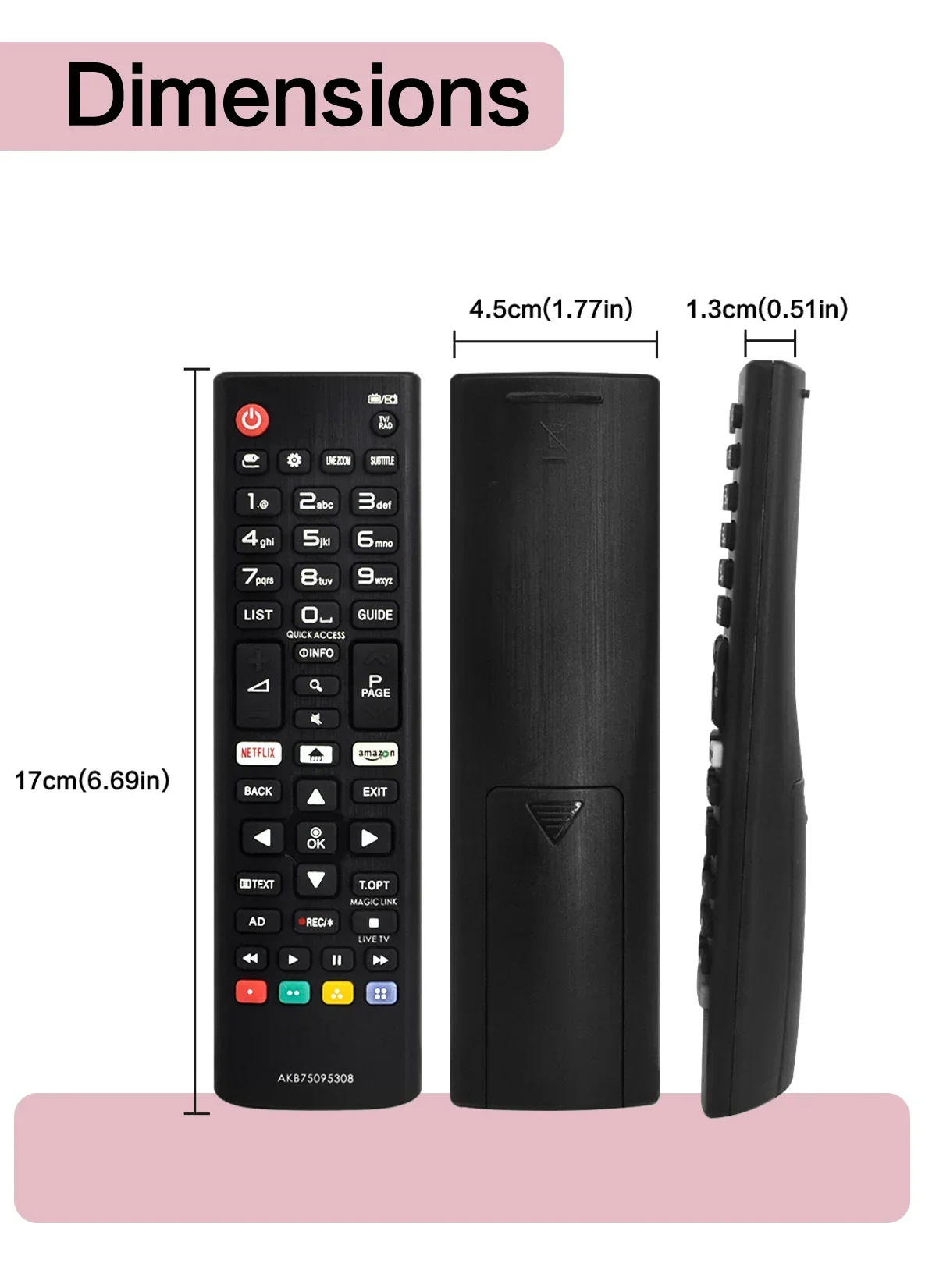 Fernbedienung AKB75375608 für LG Smart TV 32LK6100 32LK6200 43LK5900 43LK6100 42UK6200 49UK6200 55UK6200 43UK6300 Ersatz – Detail 4