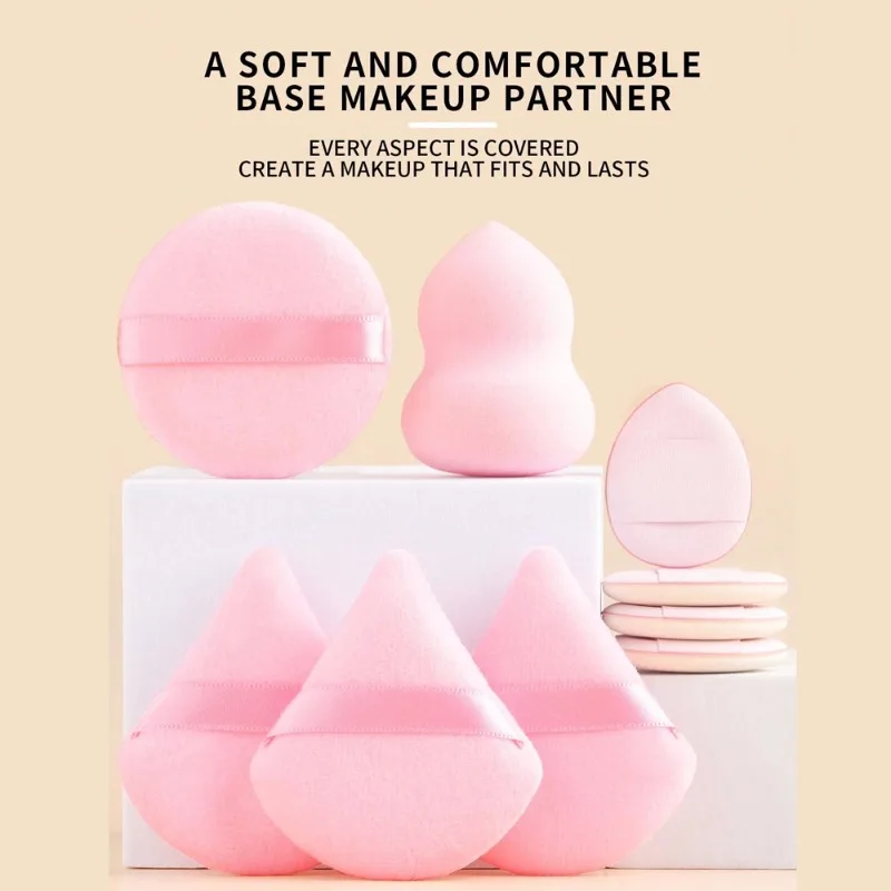 Juego de 6 uds de esponja de maquillaje, huevo de belleza para crema líquida, base, corrector, uso en seco y húmedo, Kit de esponjas cosméticas, herramientas de maquillaje