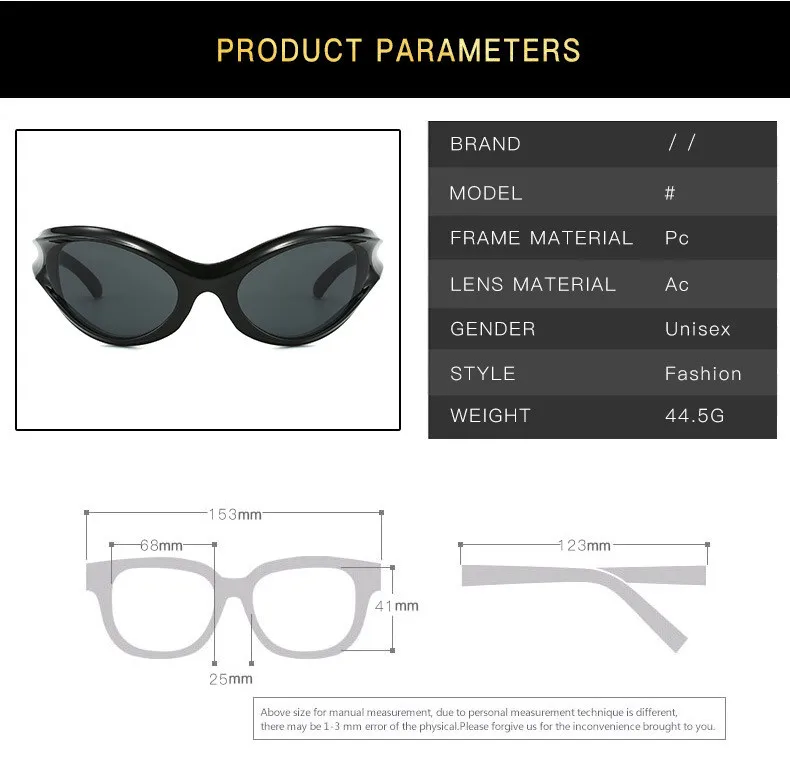 Dynamo Cat Eye Sonnenbrille Frauen Luxus Marken designer neu in Mode runde Sonnenbrille für Männer y2k Punk Sport brille männlich – Detail 8
