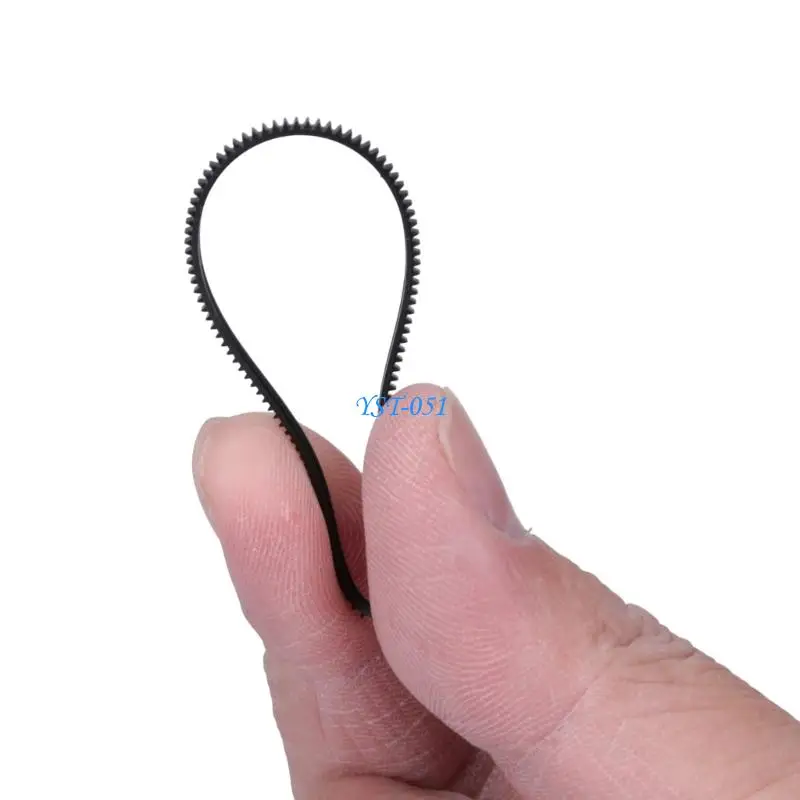 E15A Portable Tape Player Repair Gear Belt, Cassette Take-Up Replacement Part with Outer Teeth, OD36MM ID33MM Nylon Belt, For