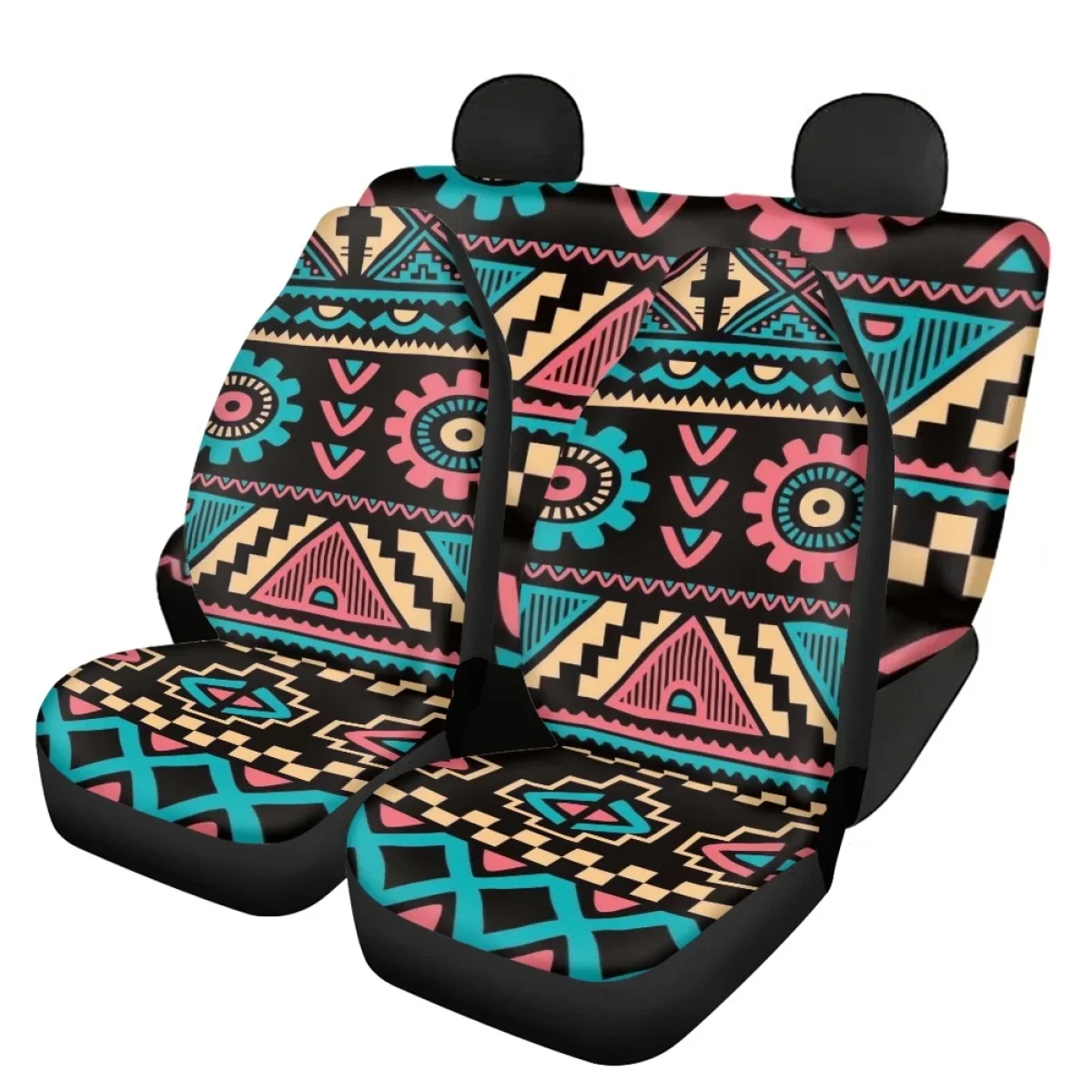 Anti-slip Autos Seat Cover Protector American Tribal Culture Design Printed Full Sedan Truck Set of 4pcs Customized Design Cover