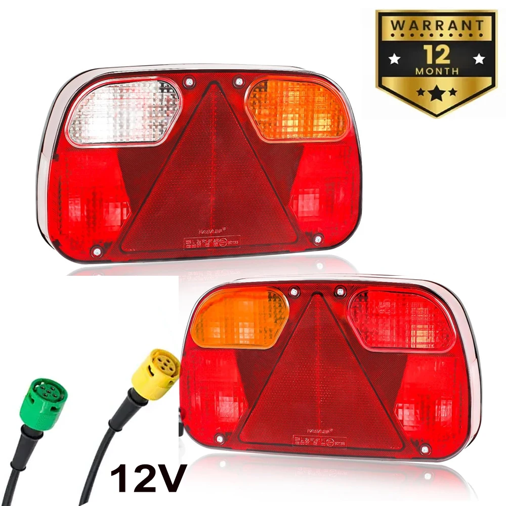 

1 Set 12V Truck Tail Light Rear Stop Brake Fog Light Signal Lamp Wiring Harness 5 Core Cable For Car Trailer Caravan Lorry Van
