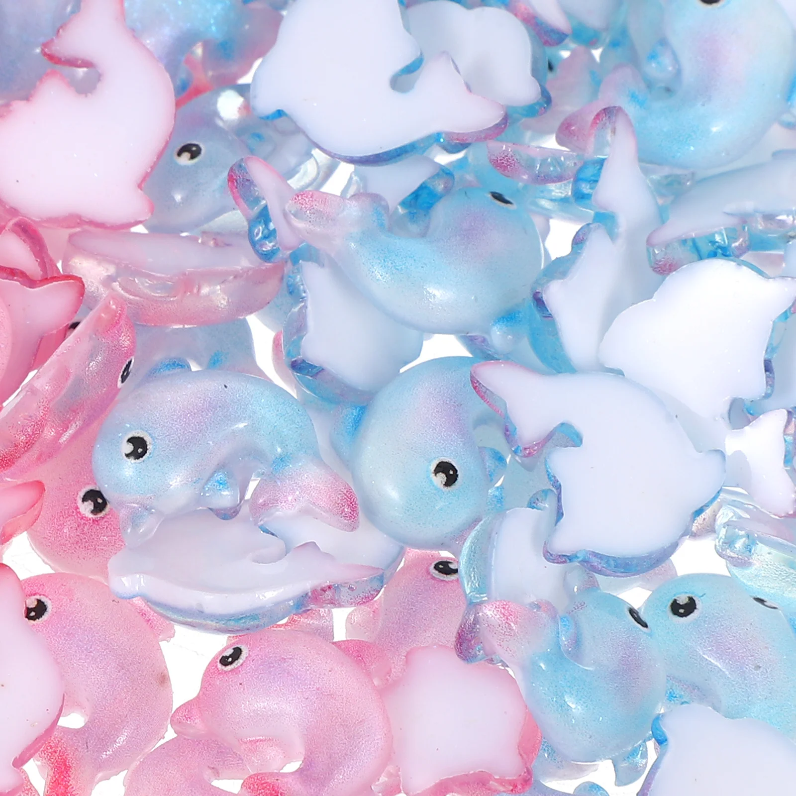 200Pcs Mini Ocean Resin Animals Detailed Small Dolphins for DIY Sea Creature Displays Birthday Party Themes Outdoor Marine