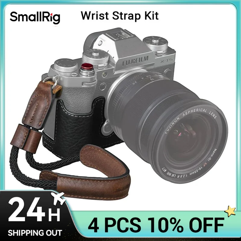 SmallRig Half Case / Wrist Strap Kit for FUJIFILM X-T5 Leather Wrist Strap Protect Your Cameras 3927